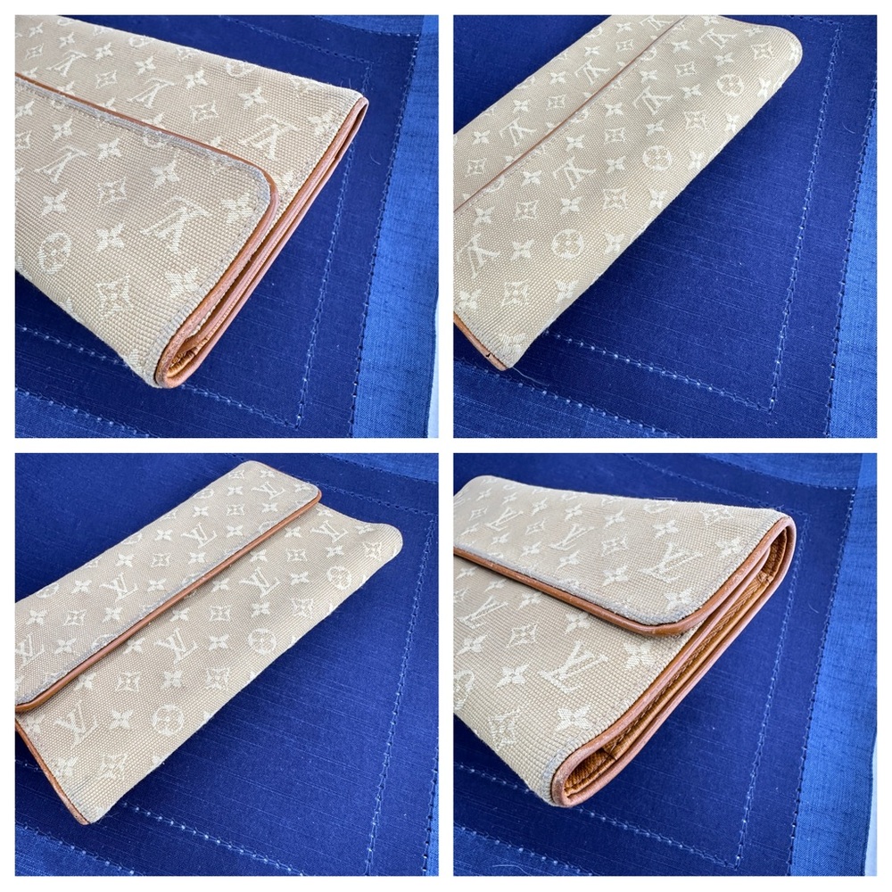 AUTHENTIC Louis Vuitton Mini Lin Sarah Wallet. Beige. - Picture 3 of 13
